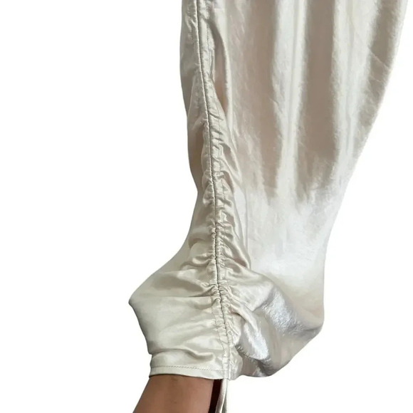 NWT Lioness String Along Skirt Ecru Satin Adjustable Ruched Sides Mini to Long 4 - Picture 13 of 14